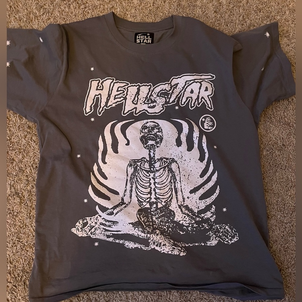 Hellstar Grey inner peace T-shirt size Medium